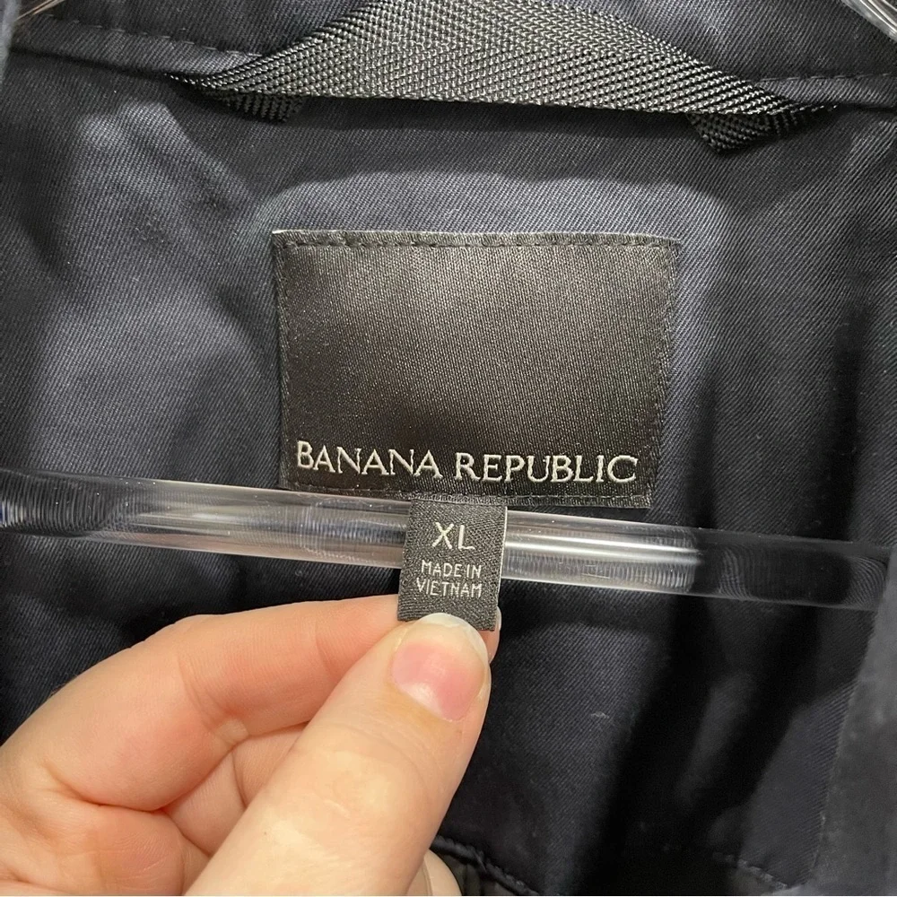 Banana Republic Cotton Filled Full Zip Jacket Preppy Navy Men’s XL